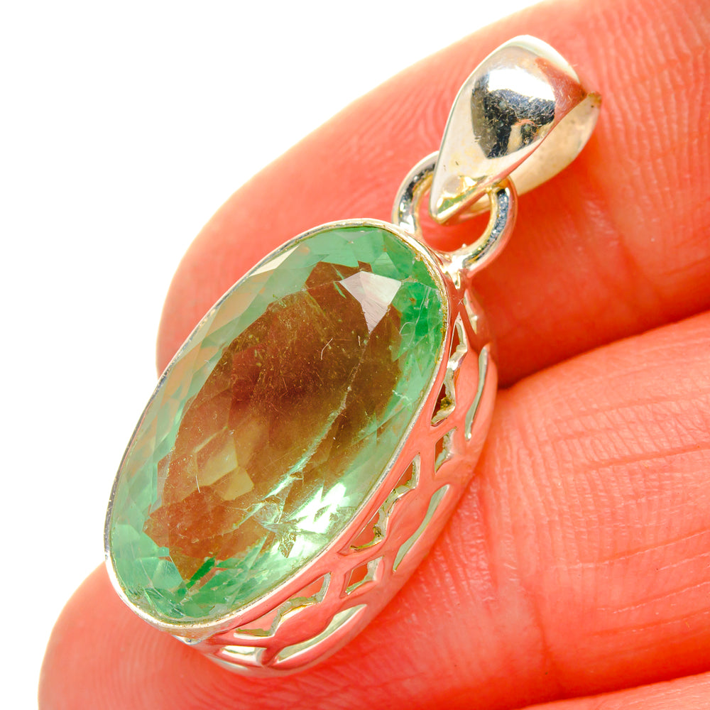 Green Fluorite Pendants handcrafted by Ana Silver Co - PD16923