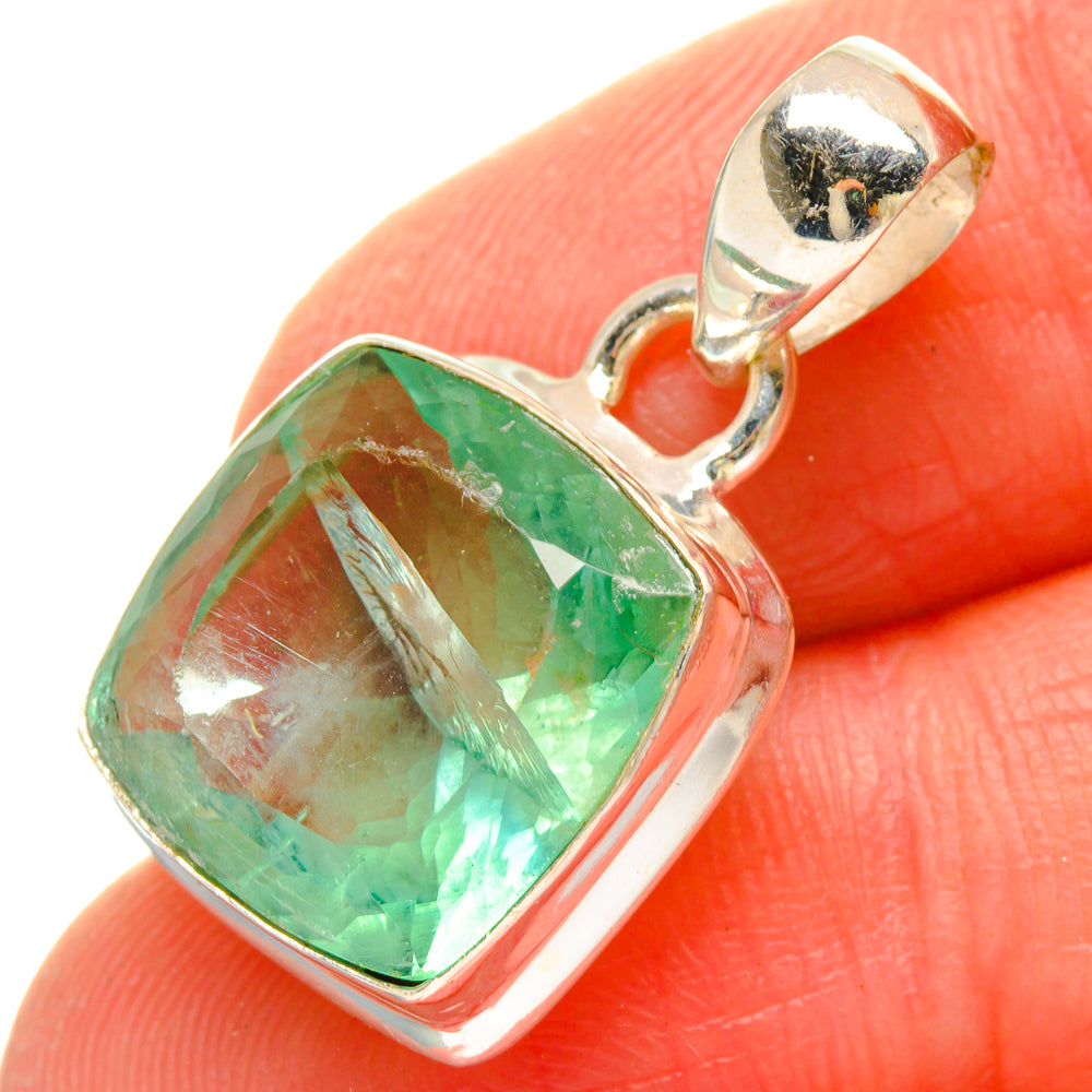 Green Fluorite Pendants handcrafted by Ana Silver Co - PD16924