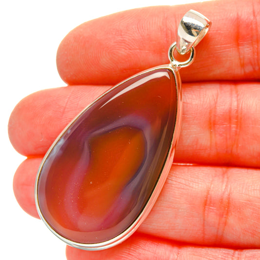 Red Botswana Agate Pendants handcrafted by Ana Silver Co - PD16926