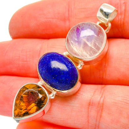 Rainbow Moonstone Pendants handcrafted by Ana Silver Co - PD16951