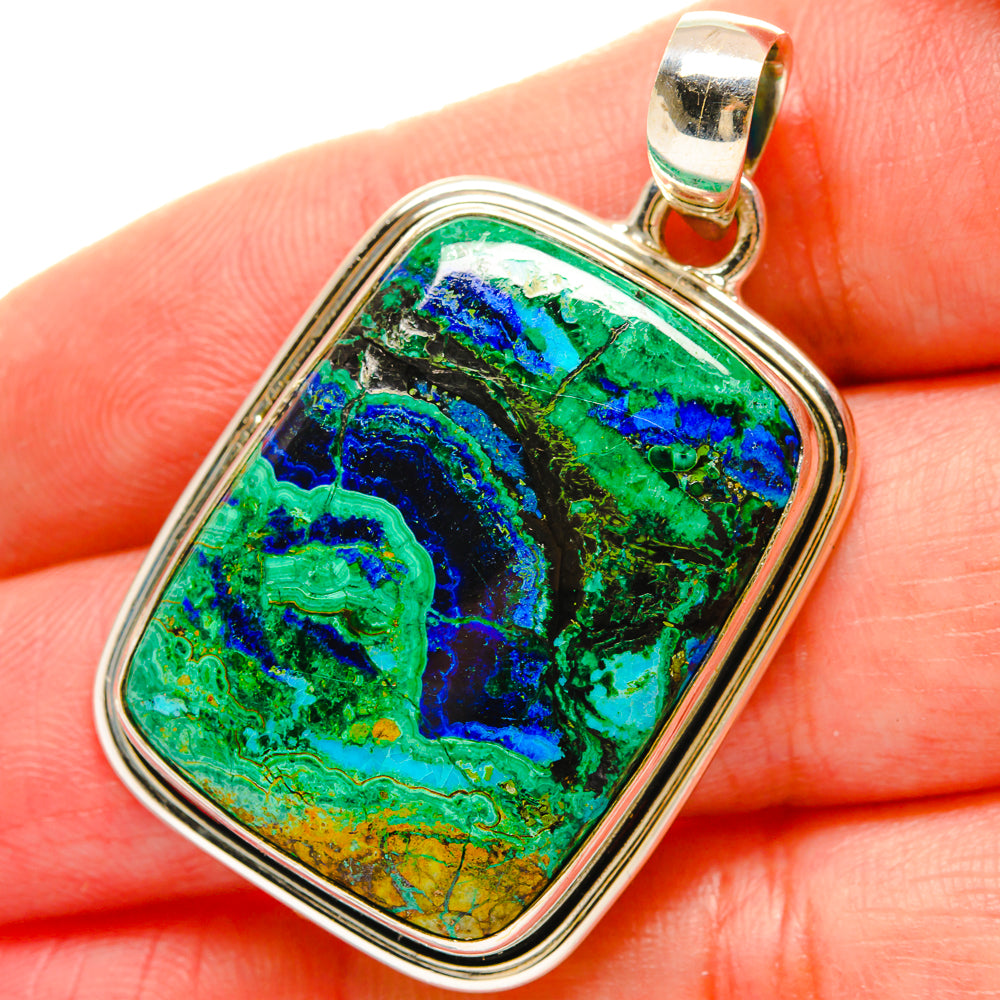 Azurite Malachite Pendants handcrafted by Ana Silver Co - PD16952