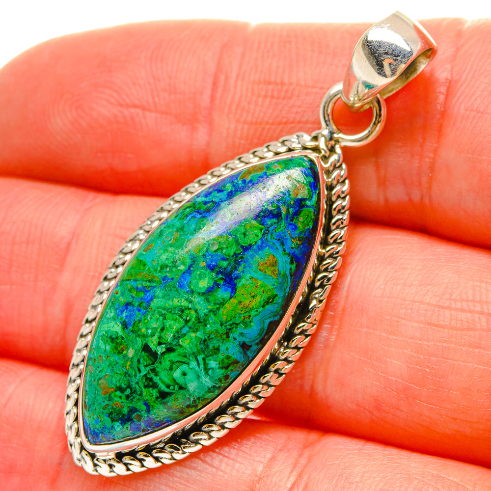 Azurite Malachite Pendants handcrafted by Ana Silver Co - PD16954