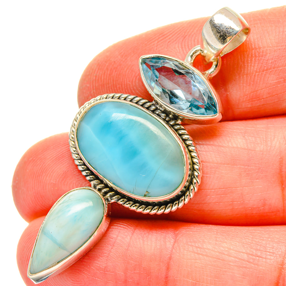 Larimar Pendants handcrafted by Ana Silver Co - PD16962