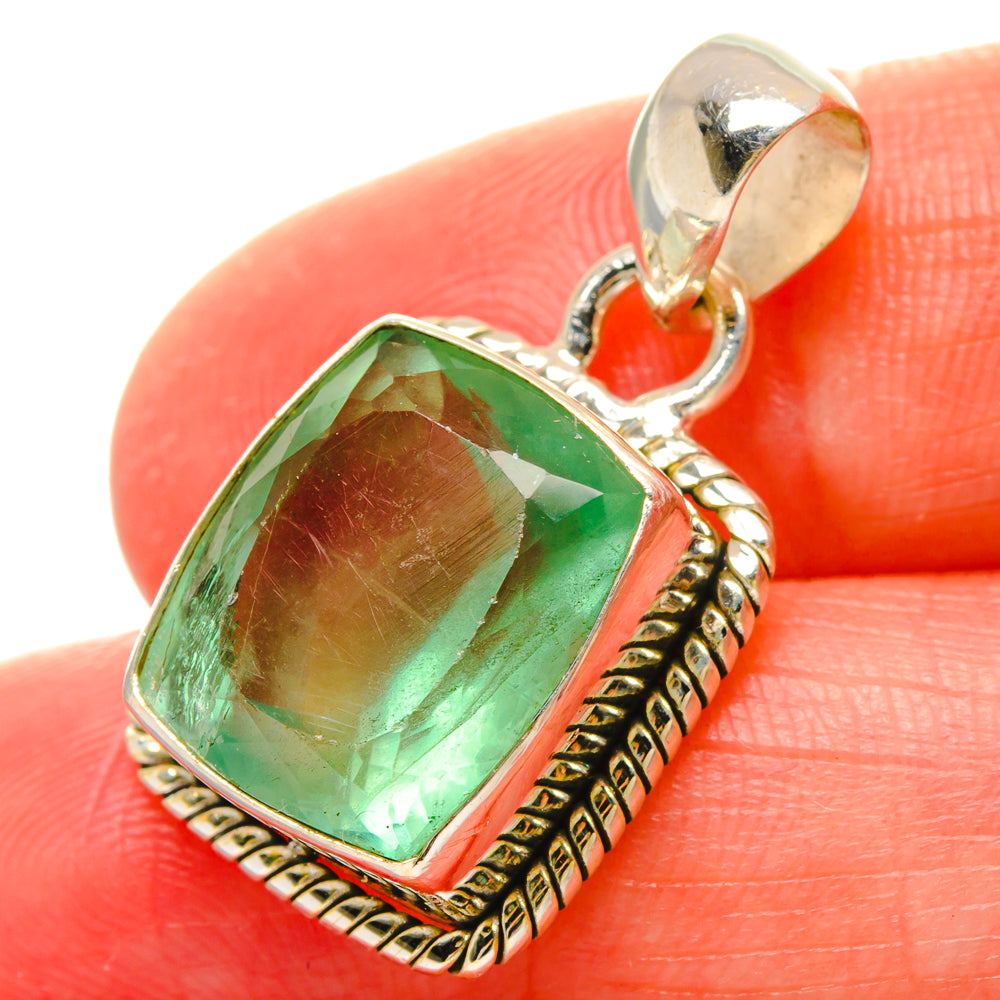 Green Fluorite Pendants handcrafted by Ana Silver Co - PD16976