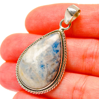 Blue Scheelite Pendants handcrafted by Ana Silver Co - PD16982