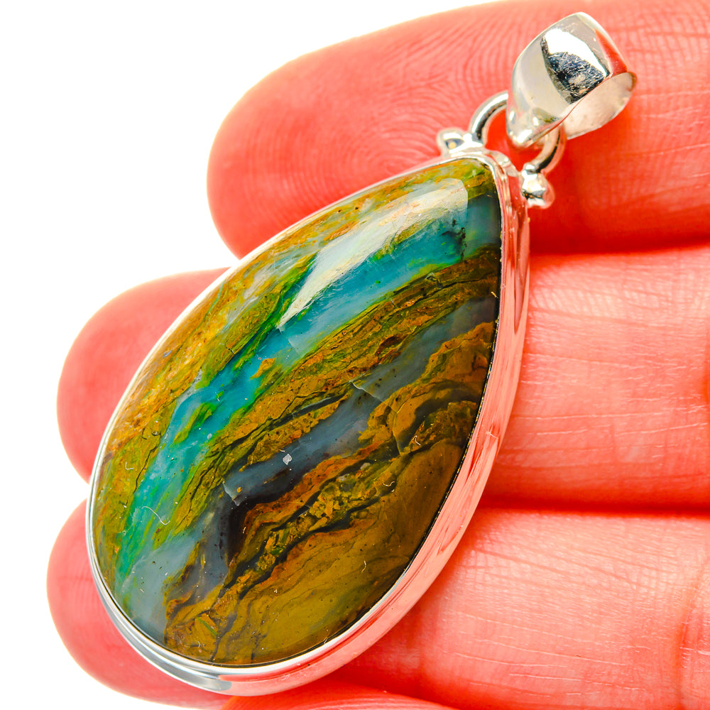 Peruvian Opal Pendants handcrafted by Ana Silver Co - PD16984