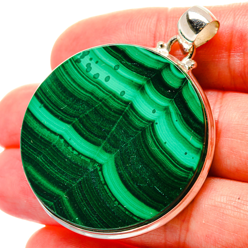 Malachite Pendants handcrafted by Ana Silver Co - PD16989