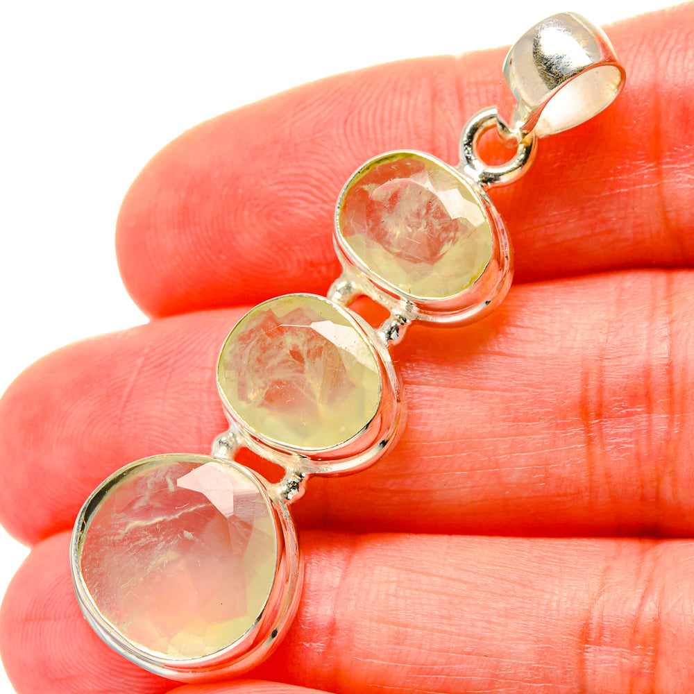 Prehnite Pendants handcrafted by Ana Silver Co - PD16991