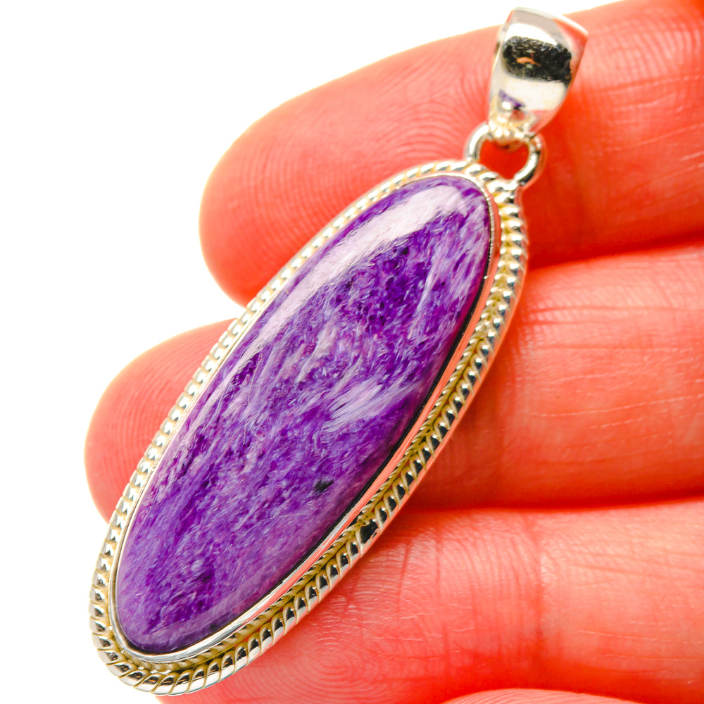 Charoite Pendants handcrafted by Ana Silver Co - PD17005