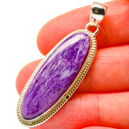 Charoite Pendants handcrafted by Ana Silver Co - PD17005