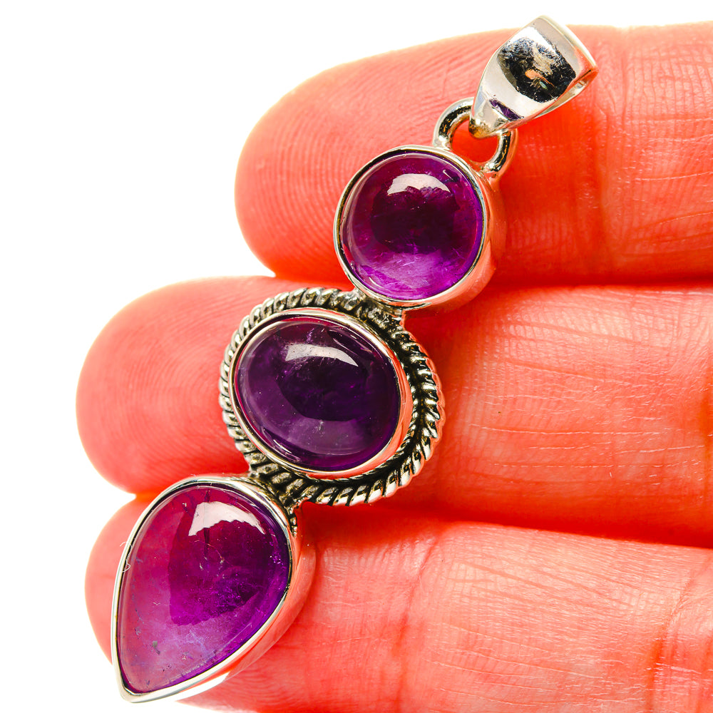 Amethyst Pendants handcrafted by Ana Silver Co - PD17006