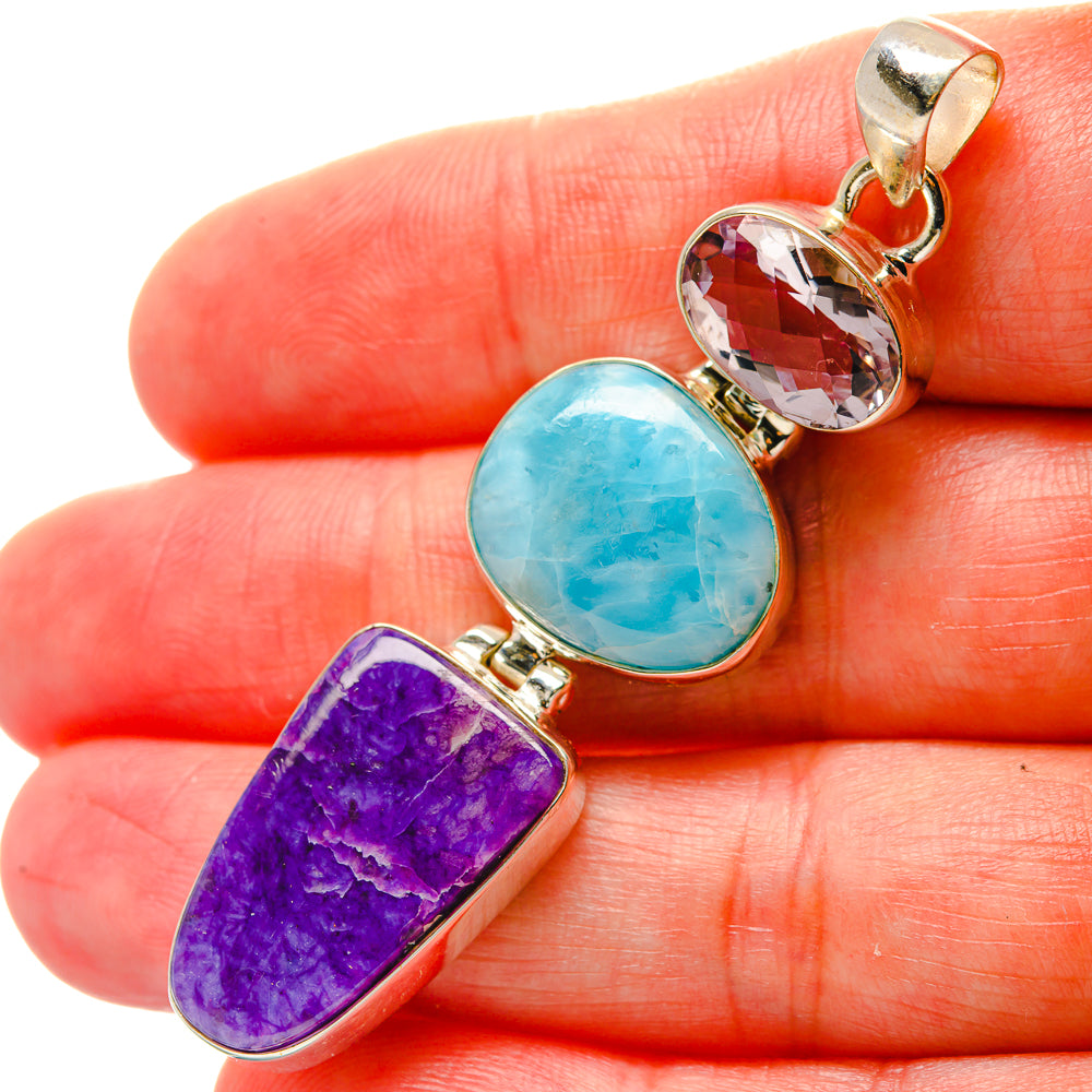 Charoite Pendants handcrafted by Ana Silver Co - PD17016