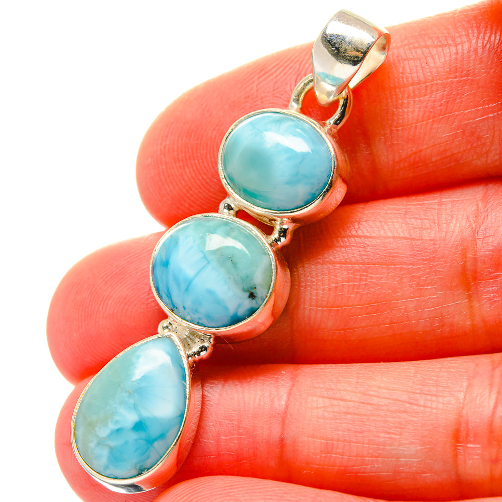 Larimar Pendants handcrafted by Ana Silver Co - PD17024