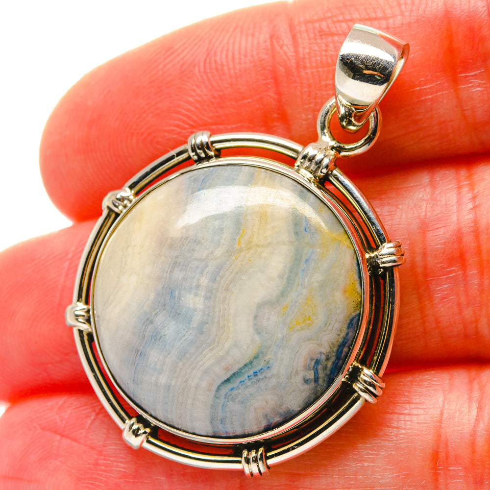 Blue Scheelite Pendants handcrafted by Ana Silver Co - PD17032