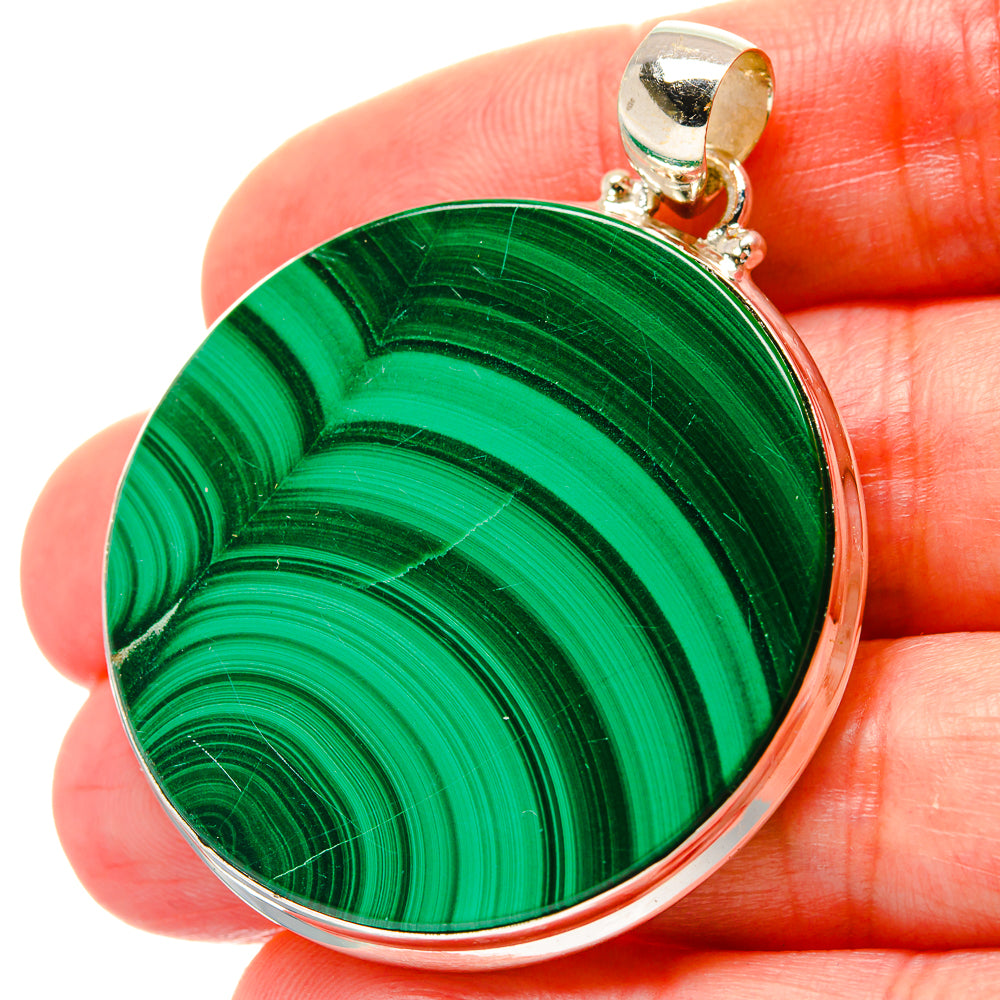 Malachite Pendants handcrafted by Ana Silver Co - PD17033