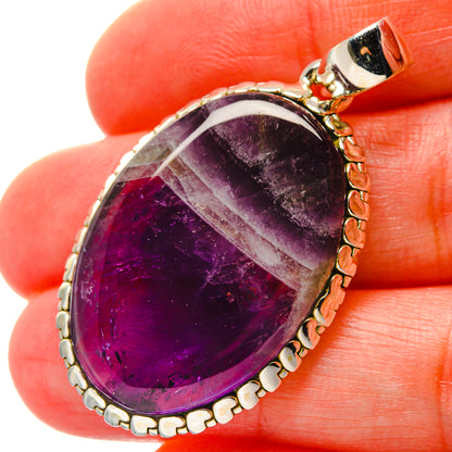 Chevron Amethyst Pendants handcrafted by Ana Silver Co - PD17044