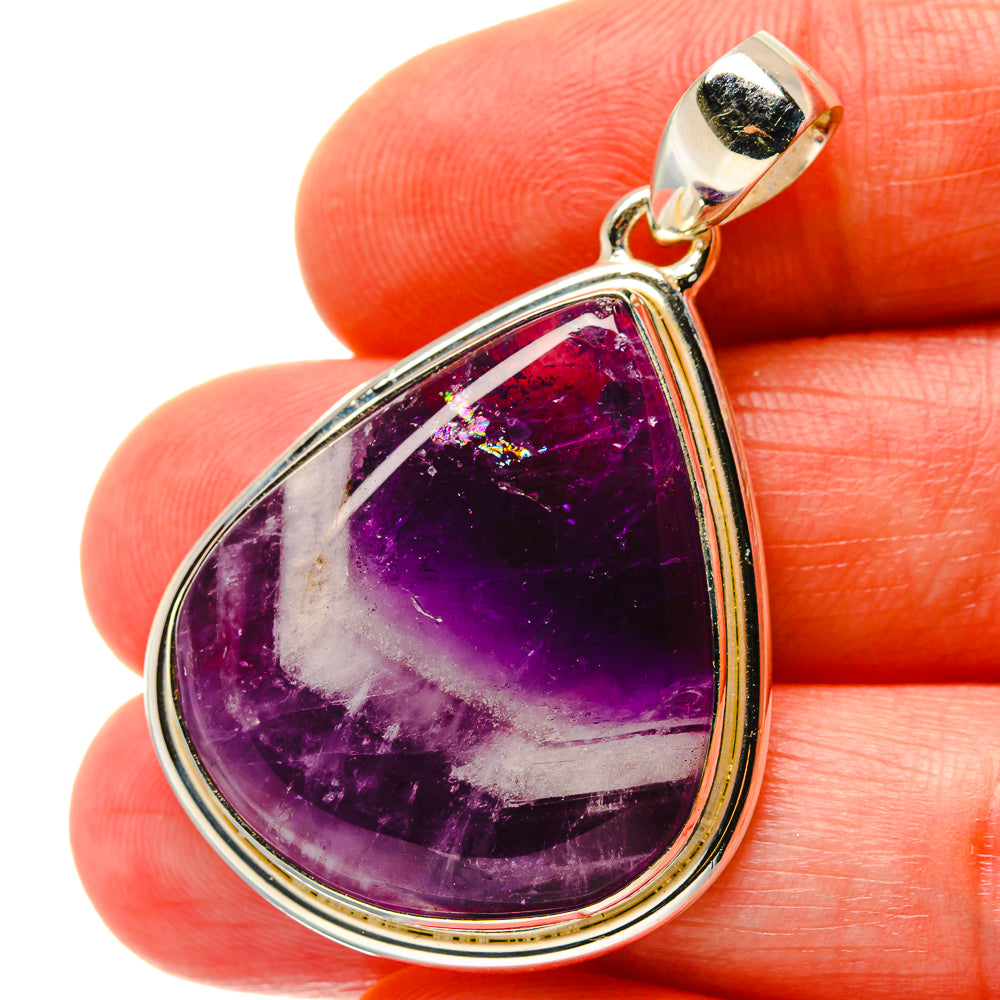 Chevron Amethyst Pendants handcrafted by Ana Silver Co - PD17045