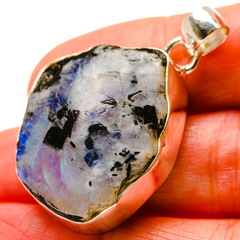 Rainbow Moonstone Pendants handcrafted by Ana Silver Co - PD17049