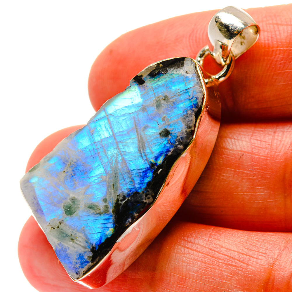Rainbow Moonstone Pendants handcrafted by Ana Silver Co - PD17050