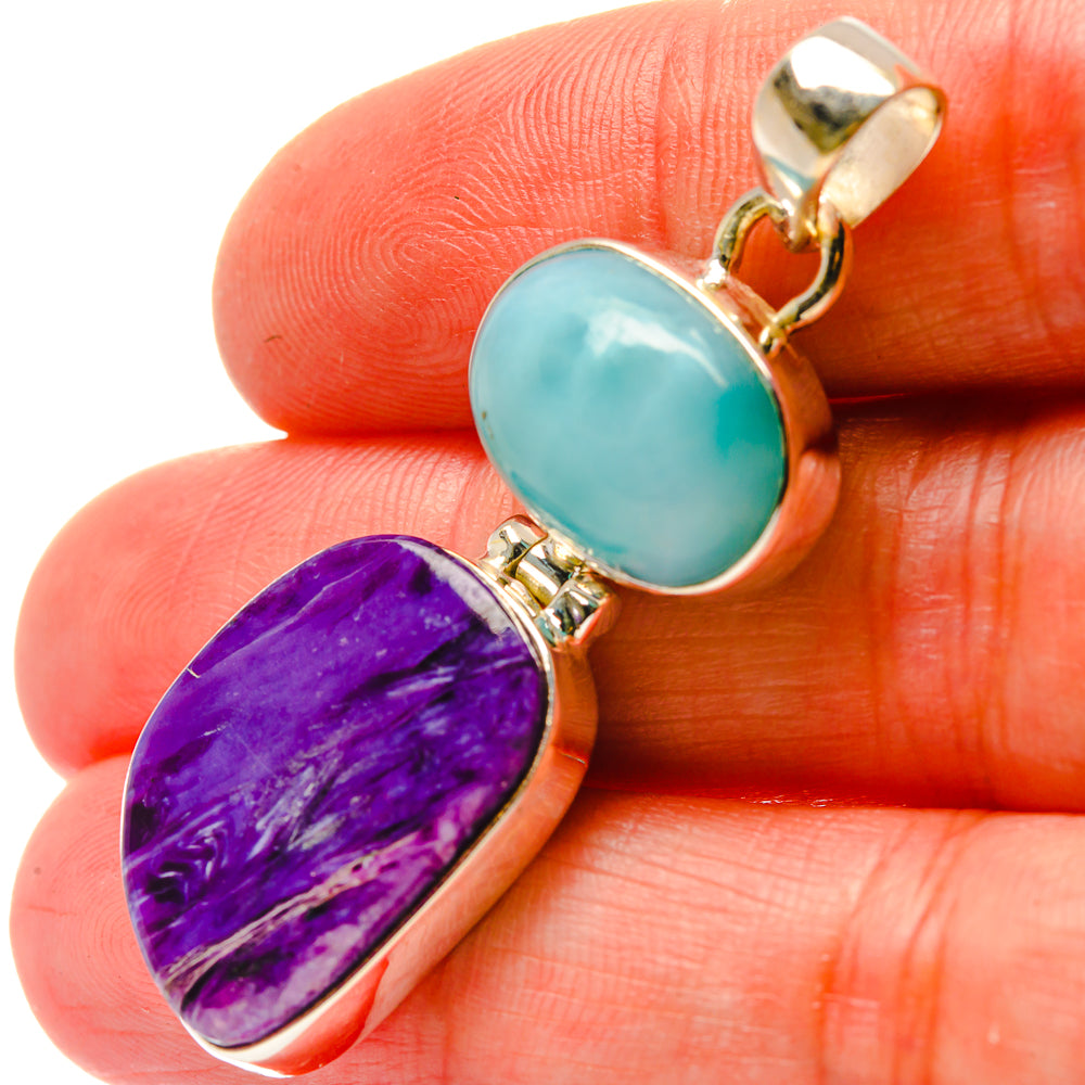 Charoite Pendants handcrafted by Ana Silver Co - PD17055