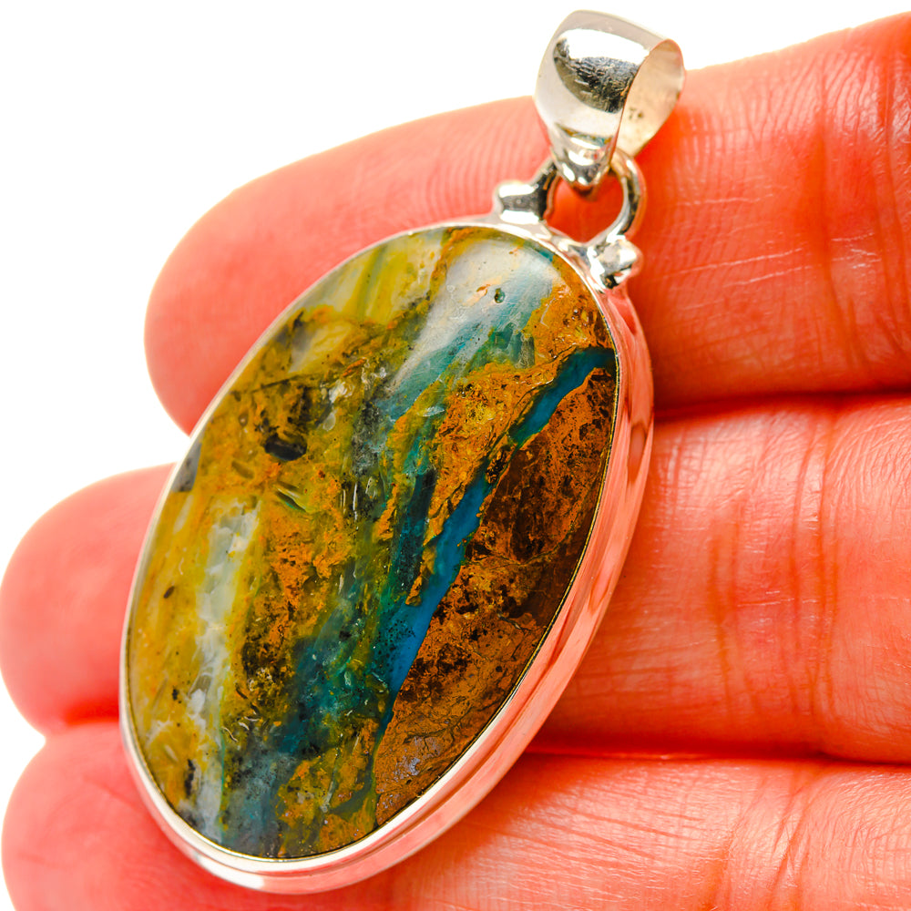 Peruvian Opal Pendants handcrafted by Ana Silver Co - PD17059