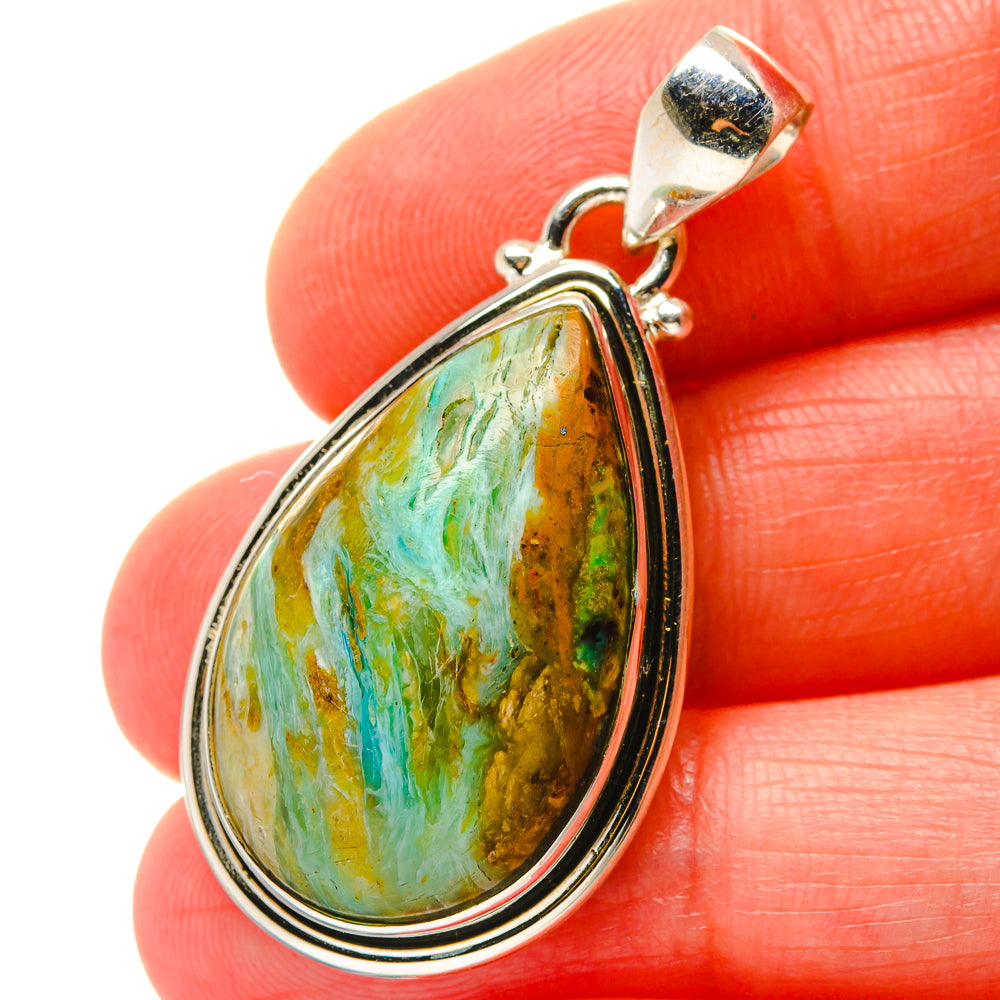 Peruvian Opal Pendants handcrafted by Ana Silver Co - PD17067