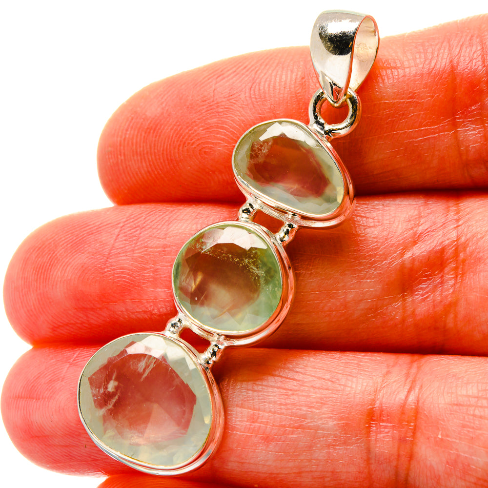 Prehnite Pendants handcrafted by Ana Silver Co - PD17068