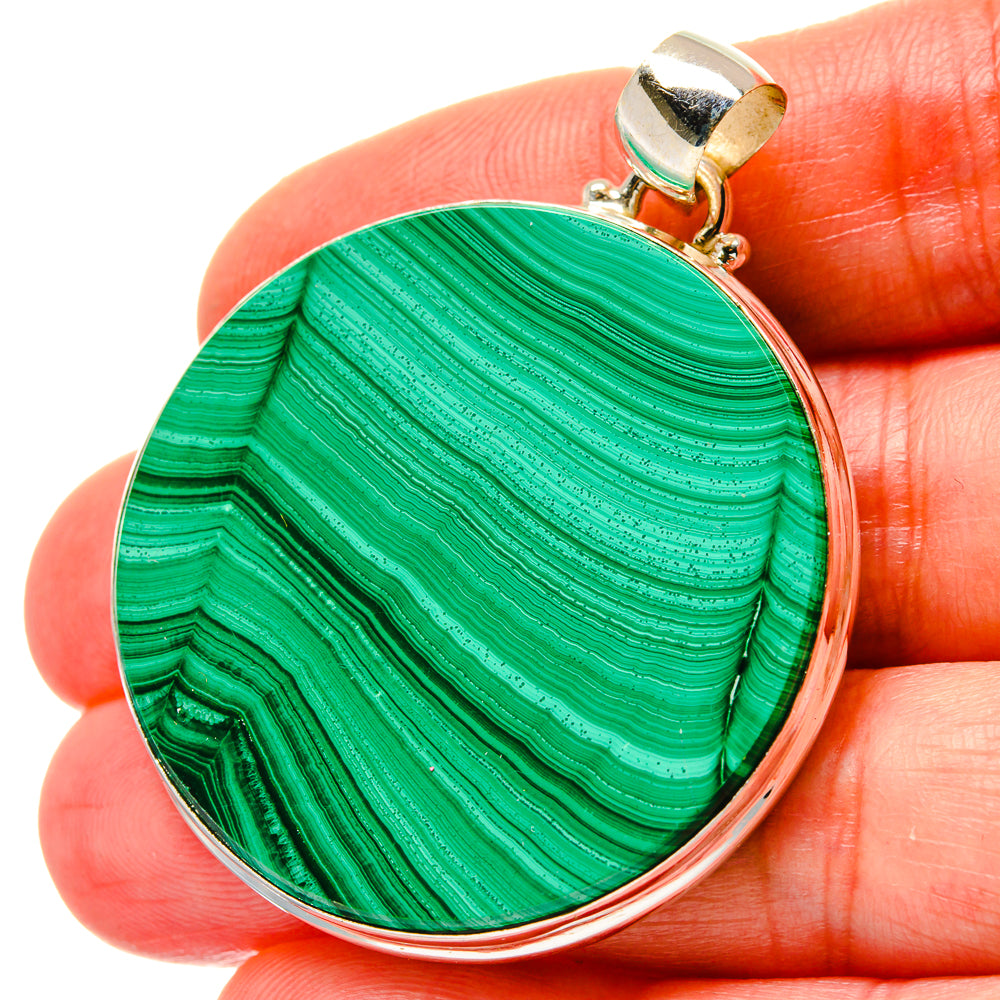 Malachite Pendants handcrafted by Ana Silver Co - PD17069