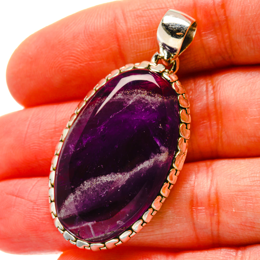 Chevron Amethyst Pendants handcrafted by Ana Silver Co - PD17079