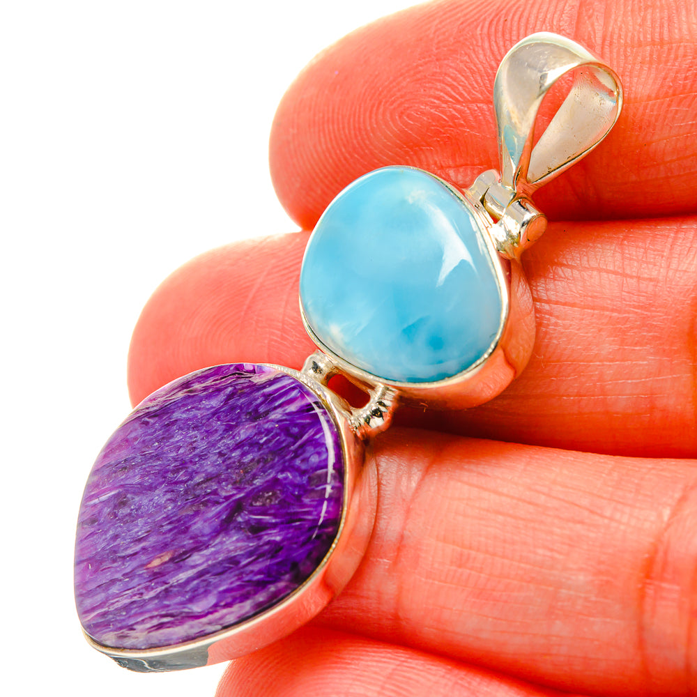 Charoite Pendants handcrafted by Ana Silver Co - PD17084