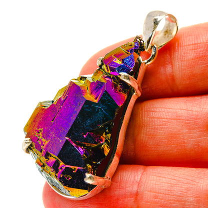 Titanium Sunshine Druzy Pendants handcrafted by Ana Silver Co - PD17085