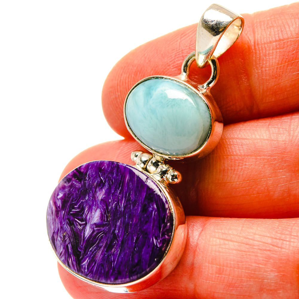 Charoite Pendants handcrafted by Ana Silver Co - PD17087