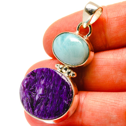Charoite Pendants handcrafted by Ana Silver Co - PD17087