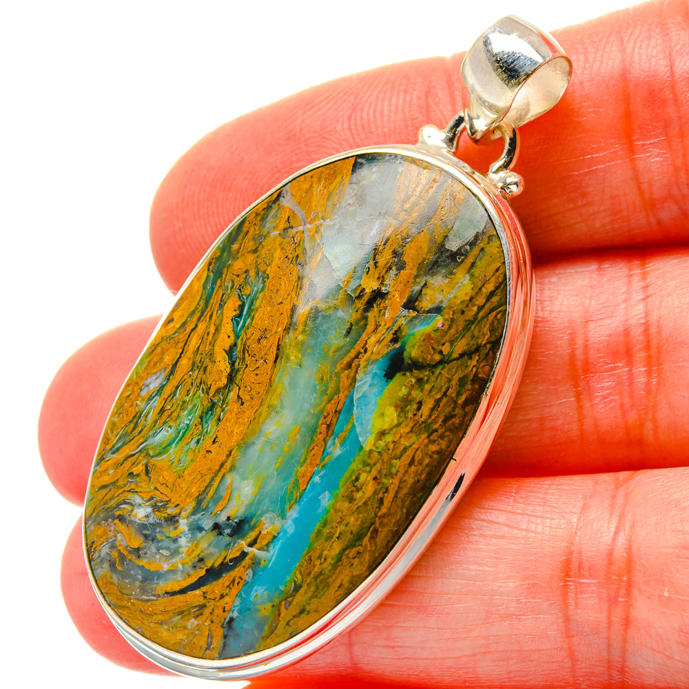 Peruvian Opal Pendants handcrafted by Ana Silver Co - PD17091