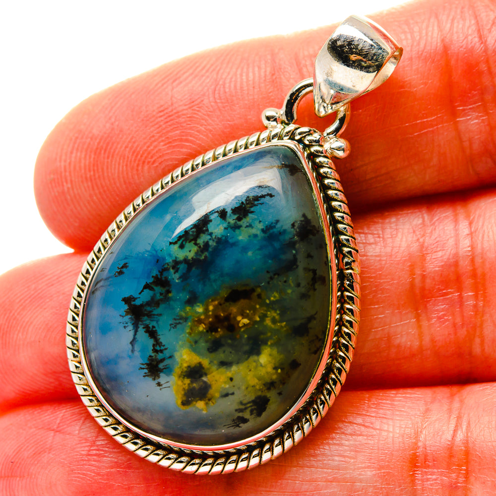Peruvian Opal Pendants handcrafted by Ana Silver Co - PD17093