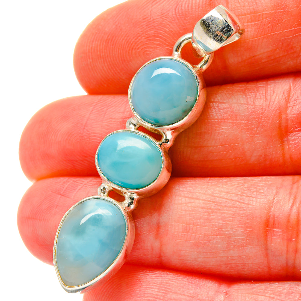 Larimar Pendants handcrafted by Ana Silver Co - PD17095