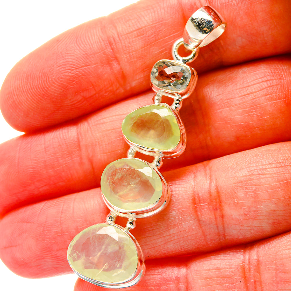 Prehnite Pendants handcrafted by Ana Silver Co - PD17099