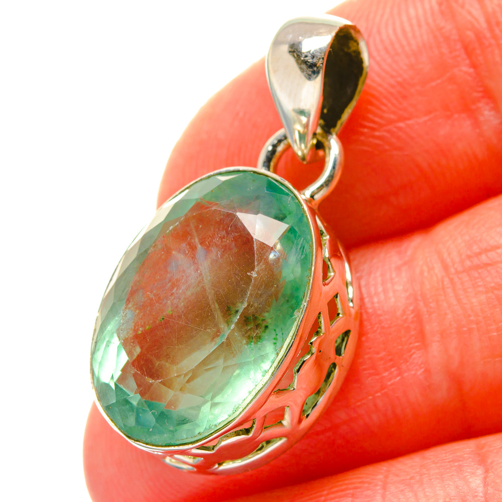 Green Fluorite Pendants handcrafted by Ana Silver Co - PD17100