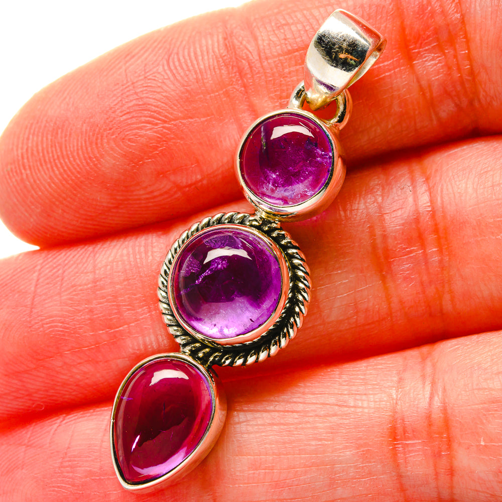 Amethyst Pendants handcrafted by Ana Silver Co - PD17105