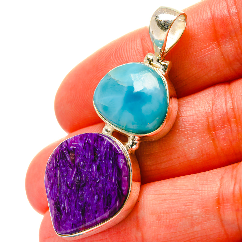 Charoite Pendants handcrafted by Ana Silver Co - PD17109