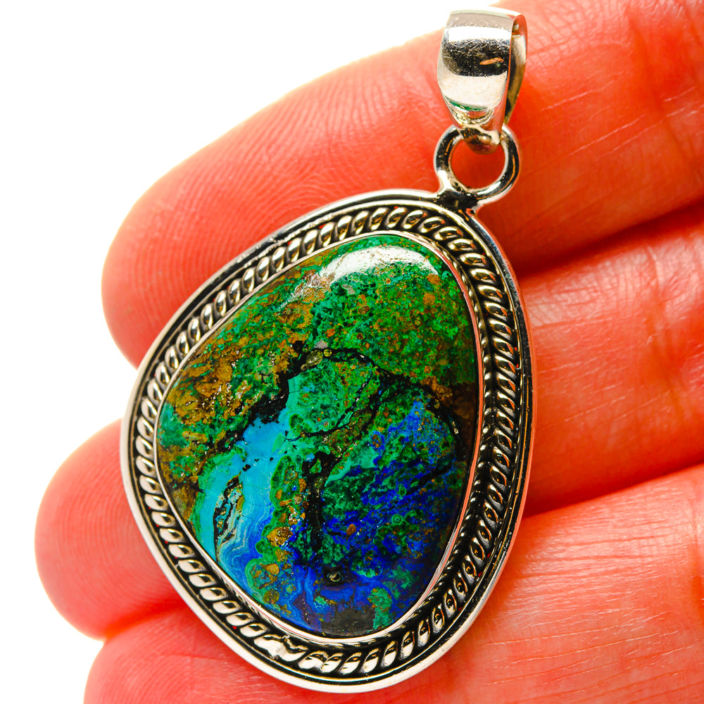 Azurite Malachite Pendants handcrafted by Ana Silver Co - PD17111
