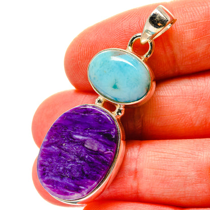 Charoite Pendants handcrafted by Ana Silver Co - PD17112