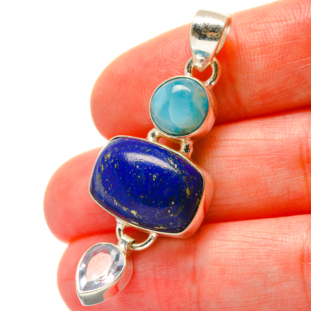 Lapis Lazuli Pendants handcrafted by Ana Silver Co - PD17117