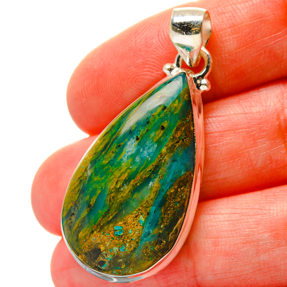 Peruvian Opal Pendants handcrafted by Ana Silver Co - PD17118