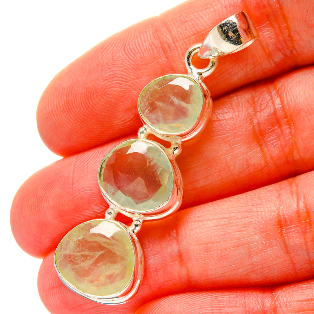Prehnite Pendants handcrafted by Ana Silver Co - PD17122