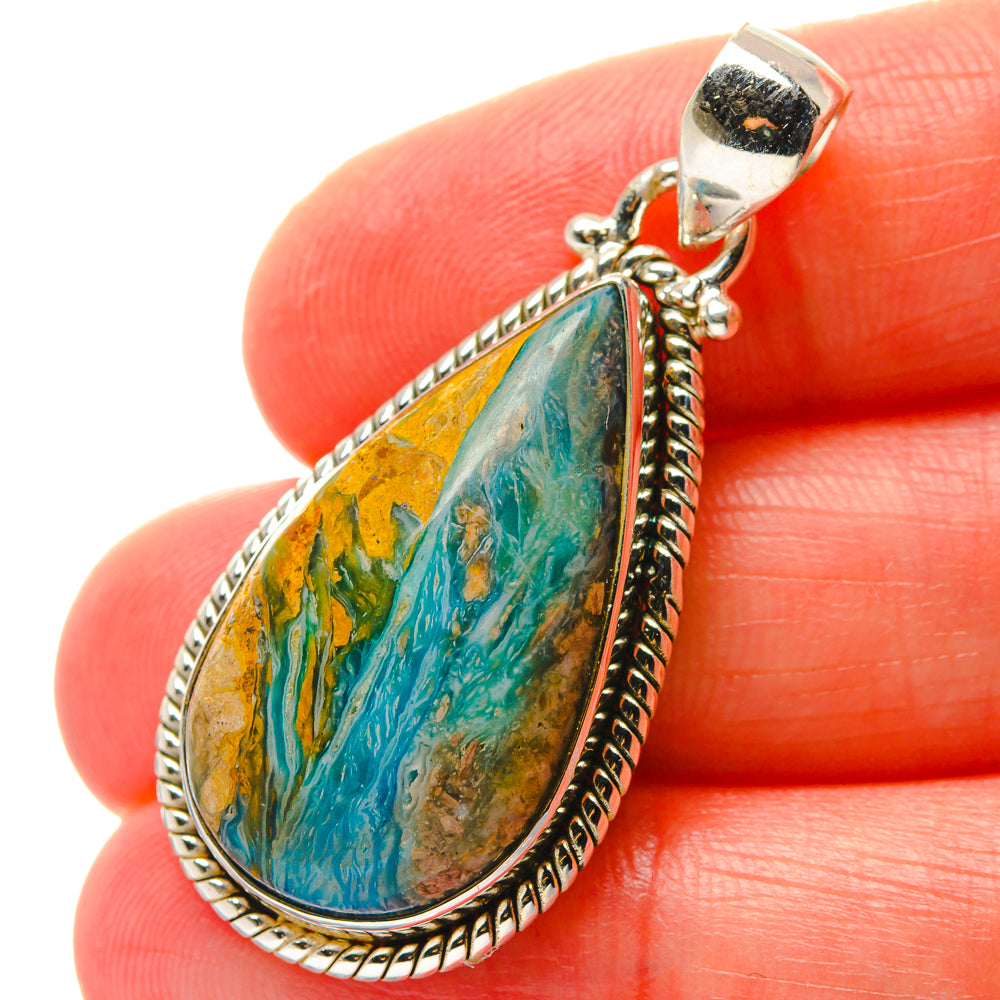 Peruvian Opal Pendants handcrafted by Ana Silver Co - PD17138