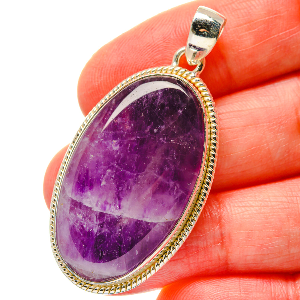 Chevron Amethyst Pendants handcrafted by Ana Silver Co - PD17145