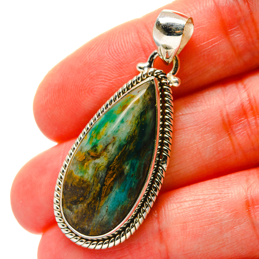 Peruvian Opal Pendants handcrafted by Ana Silver Co - PD17151