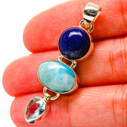 Larimar Pendants handcrafted by Ana Silver Co - PD17161