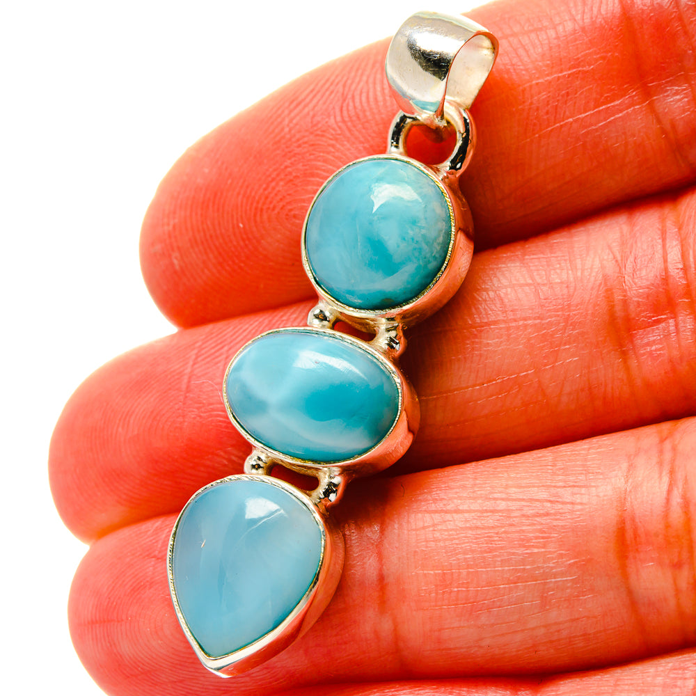 Larimar Pendants handcrafted by Ana Silver Co - PD17171